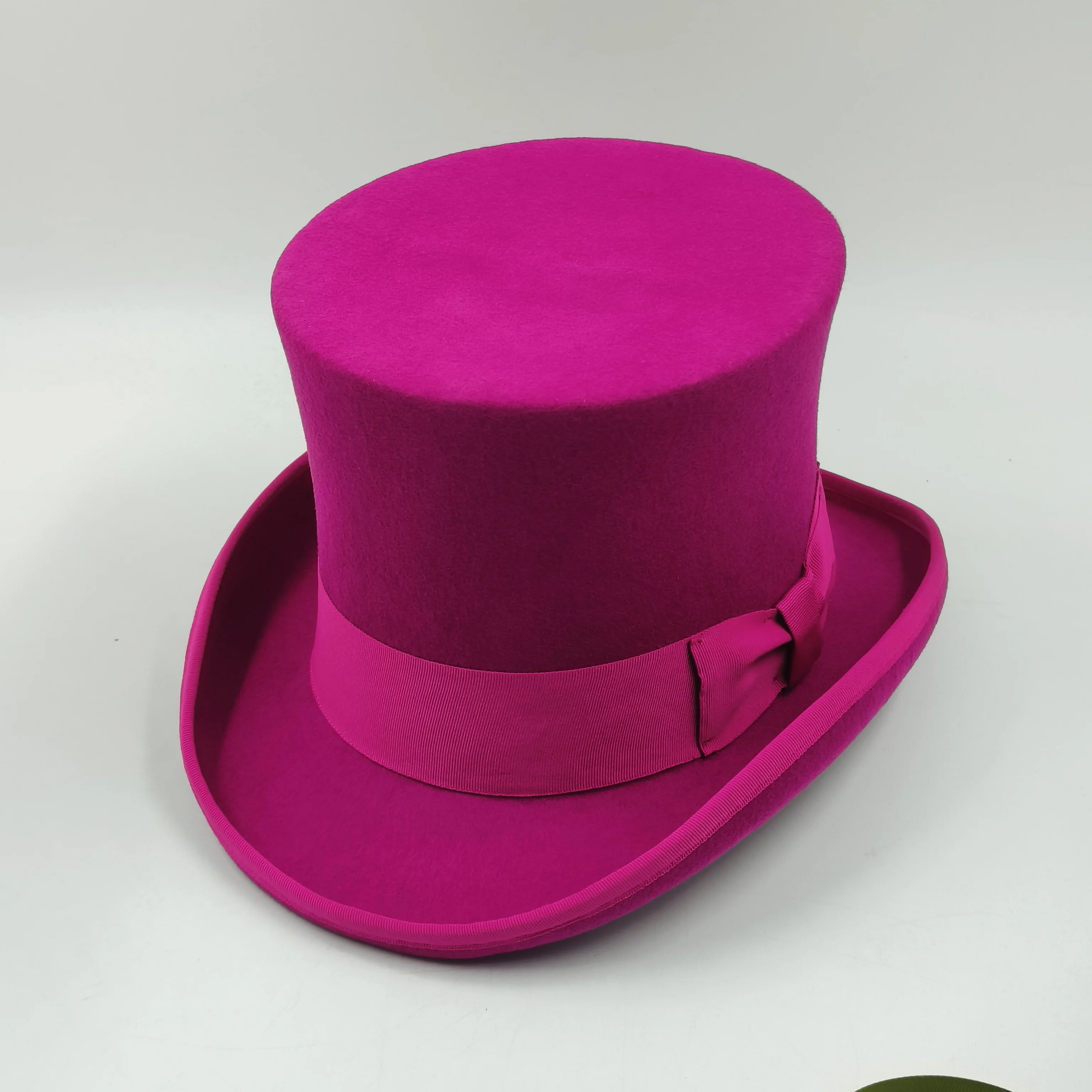 Top Trends: 2024 Pink And Purple High Top Hat Magician High Hat British Black Jazz Top Hats Male And Female Court Gentleman Flat Felt Hat Shoppable Styles - Image 6