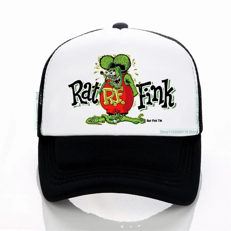 Top Trends: Tales Of The Rat Fink John Goodman Men's Hat Green Fashion Brand Baseball Cap Harajuku Adjustable Mesh Snapback Hats Shoppable Styles