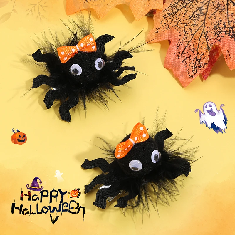 Top Trends: Oaoleer 2pcs / set Halloween Spider Hairpin For Baby Girls Fashion Animal Headdress Barrettes Kids Party Decor Hair Accessories Shoppable Styles - Image 4