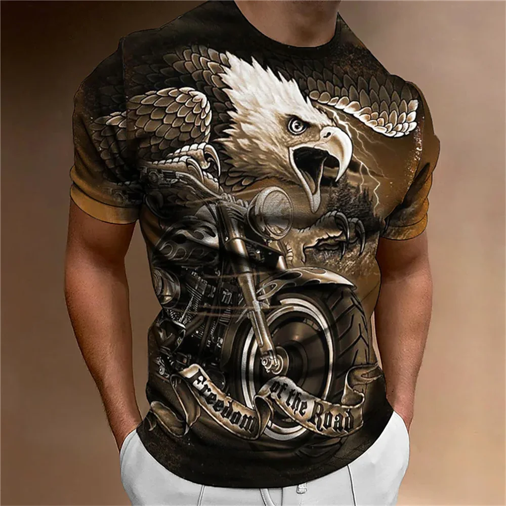 Top Trends: New Vintage T Shirt For Men Eagle Print 3d T-shirts Summer O Neck Short Sleeve Street Tops Oversized Tees Shirt Mens Clothes Shoppable Styles - Image 4