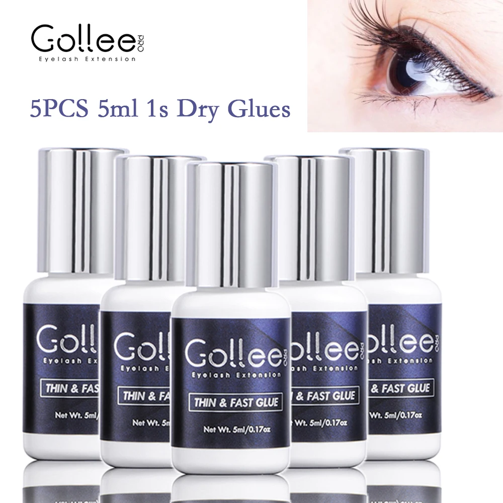 Top Trends: Gollee Glue For Eyelash Extensions 5PCS 5ML Bonder Glue Lash Extension Supplies Lash Glue Super Bonder Lash Accelerator Set Shoppable Styles