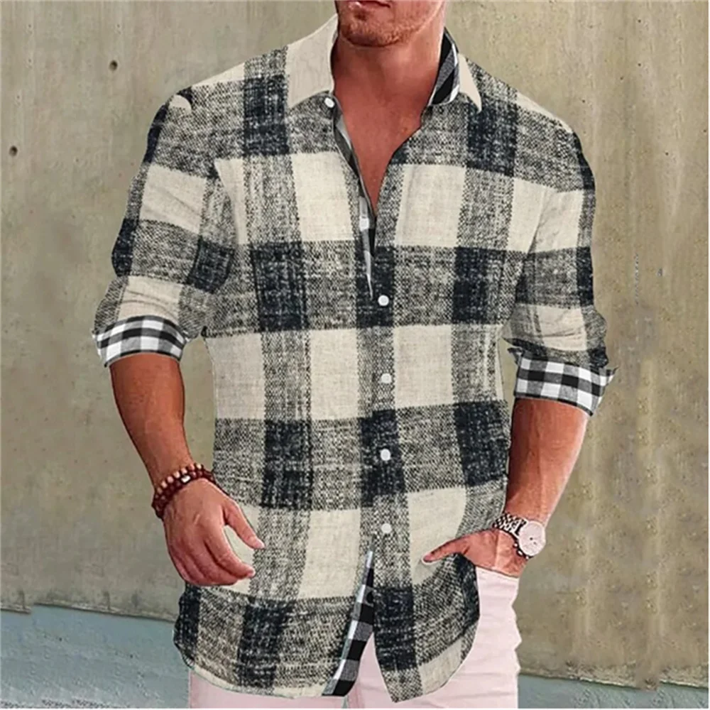 Top Trends: Fashionable Men's Long Sleeved Retro Printed Lapel Designer Design Casual Shirt Soft And Comfortable Silk Smooth Men's Top 2023 Shoppable Styles