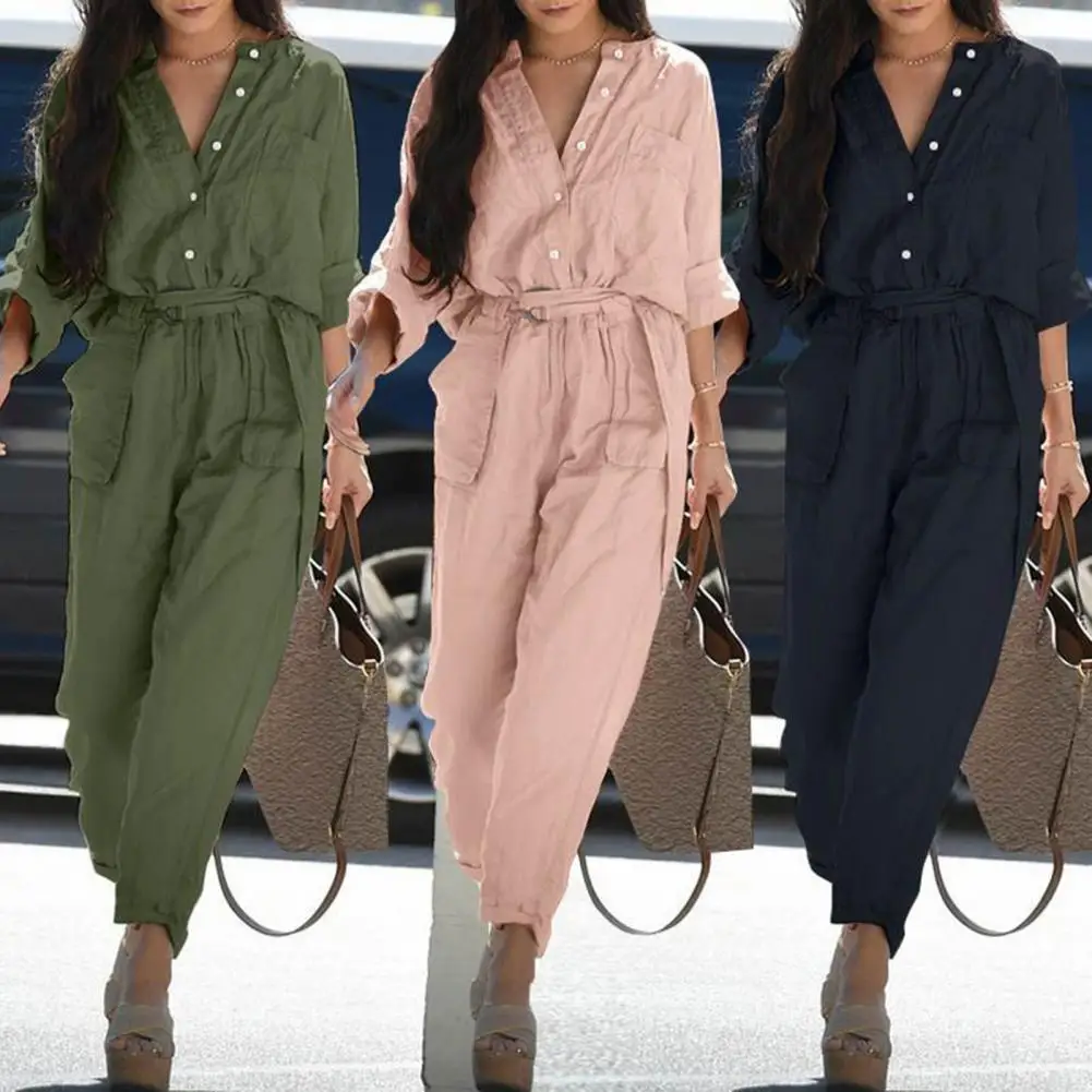 Top Trends: Summer Playsuit Fashion Fashion Spring Lady Long Rompers Breathable Work Overalls Shoppable Styles