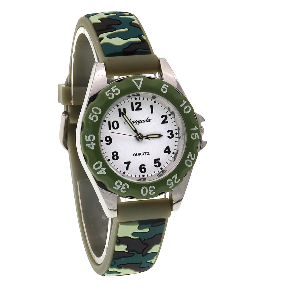 Top Trends: Luminous Hands Boys Girls Fashion Camouflage Silicone Strap Quartz Watches Children Kids Students Digital Cool Waterproof Clocks Shoppable Styles