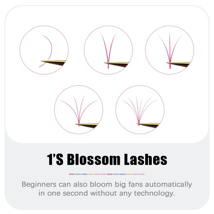 Top Trends: MASSCAKU Colored Auto Fans Rapid Flowering Eyelashes C / D Curl Easy Fanning Natural Volume Cilia Silk Lashes Shoppable Styles - Image 3