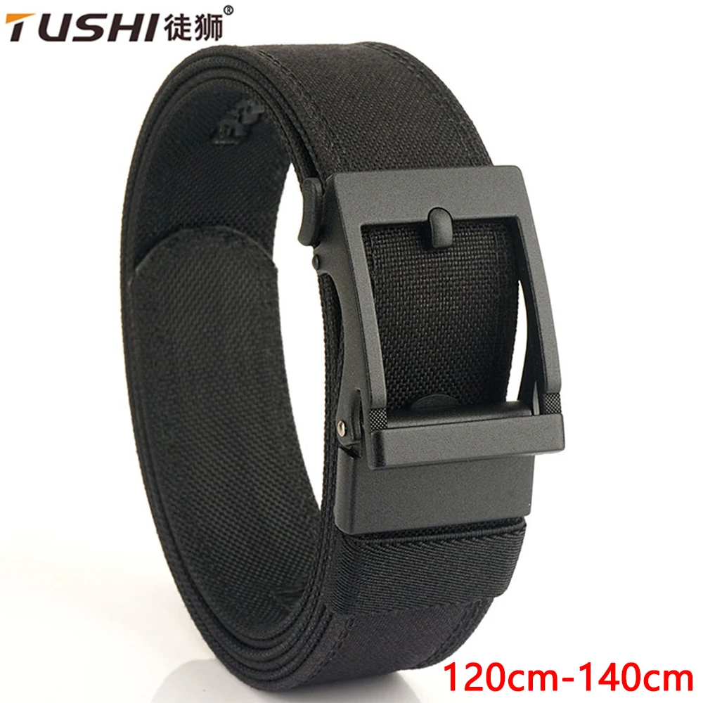 Top Trends: TUSHI Army Combat 140cm Gun Belt Quick Release Hanging Tactical Belt Fashion Black Men&#039;s Canvas Military Belt Outdoor Hunting Shoppable Styles