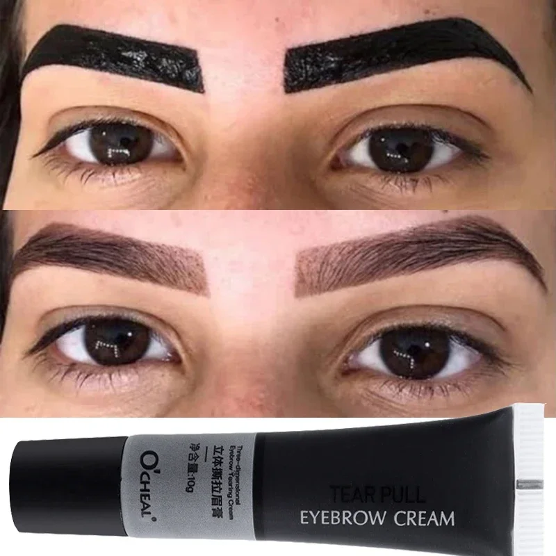 Top Trends: Fashion 4 Colors Peel Off Eyebrow Enhancer Dye Gel Tint Tattoo Cream Non-Marking Long Lasting Natural Black Eyebrow Makeup Tool Shoppable Styles