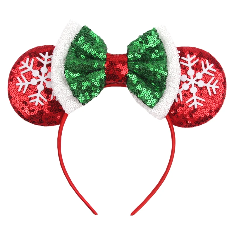 Top Trends: 2024 New Christmas Mouse Ears Headband Women Sequin Bow Hairband Xmas Festival Cosplay Girls Party Hair Accessories Gift Mujer Shoppable Styles