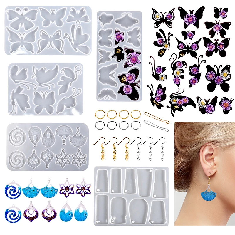 Top Trends: Butterfly Leaf Earrings Pendant Epoxy Resin Silicone Molds Hollow Arts Crafts Making For DIY Charms Pendant Jewelry Molds Shoppable Styles