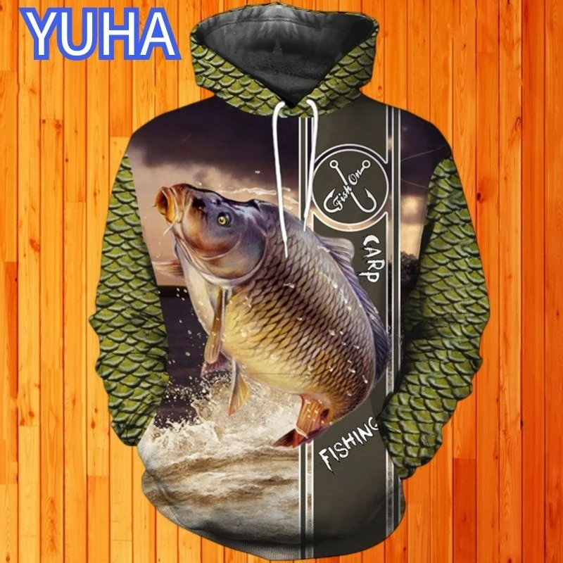 Top Trends: Men's Fashion Animal Fishing Graphic Harajuku Casual Sportswear Funny 3D Printed Hoodies / With Hood Sweatshirts Men's And Women's Shoppable Styles