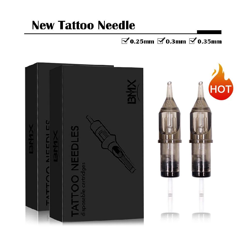 Top Trends: Universal Tattoo Cartridge Needles Thin Round Liner 0.25mm 0.3mm Eyebrow Permanent Makeup Needle For Tattoo Machine Rotary Pen Shoppable Styles