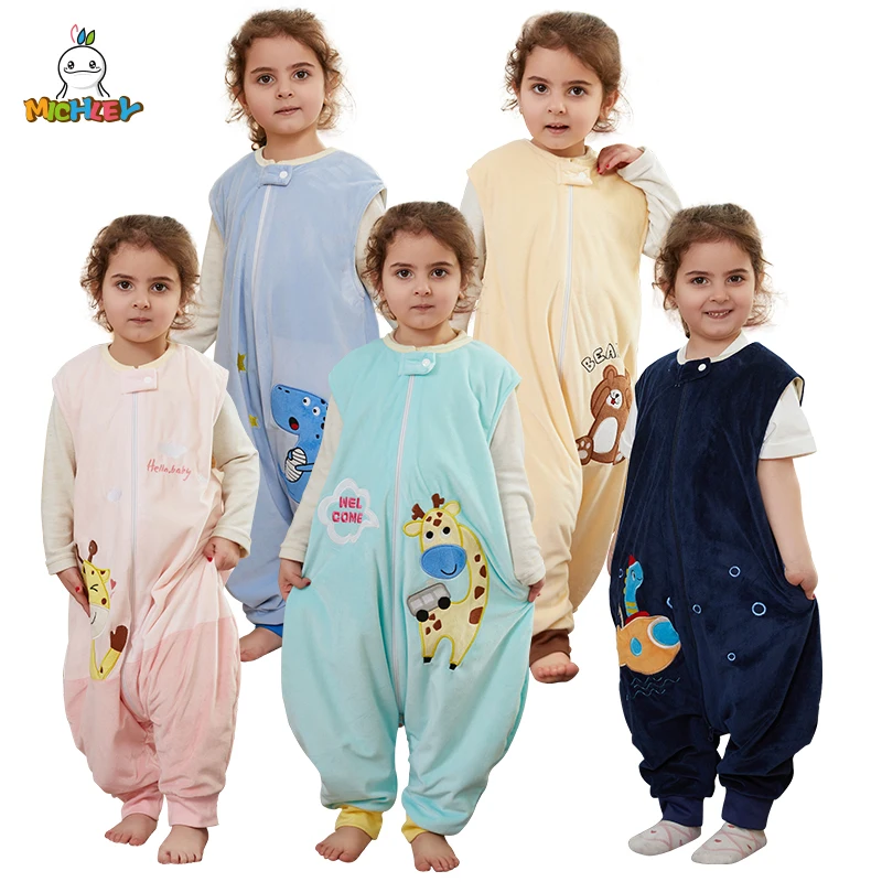 Top Trends: MICHLEY Unisex Cartoon Children Baby Sleeping Bag Sack With Feet Sleeveless Sleepwear Sleepsack Pajamas For Girls Boys Kids 1-6T Shoppable Styles