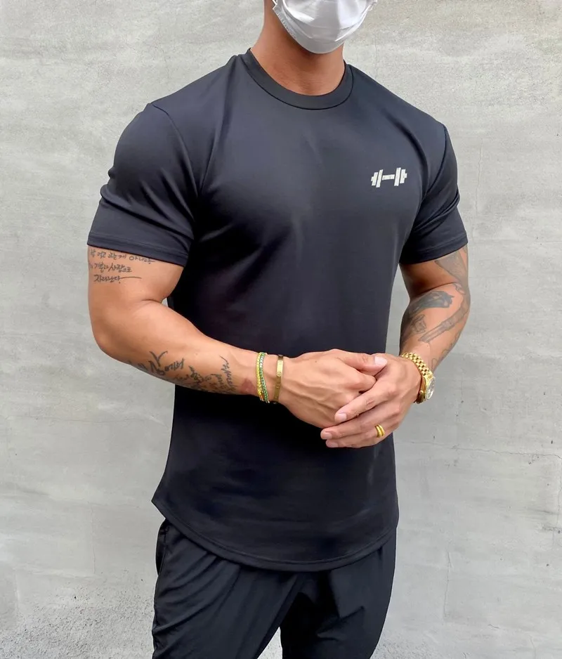 Top Trends: Gym Muscle Fitness T Shirt 2022 New Brand Men Outdoor Hip Hop Streetwear Loose Half Sleeve Male Summer Bodybuilding Tee Tops Shoppable Styles