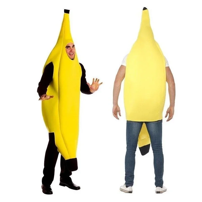 Top Trends: Adult Unisex Funny Banana Suit Yellow Costume Light Halloween Fruit Fancy Party Festival Dance Dress Costume Shoppable Styles