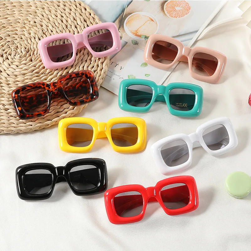 Top Trends: 3-12 Years New Square Sunglasses For Boys Girls Y2K Retro Design Shades Candy Color Goggle Sun Glasses Kids Children Eyewear Shoppable Styles