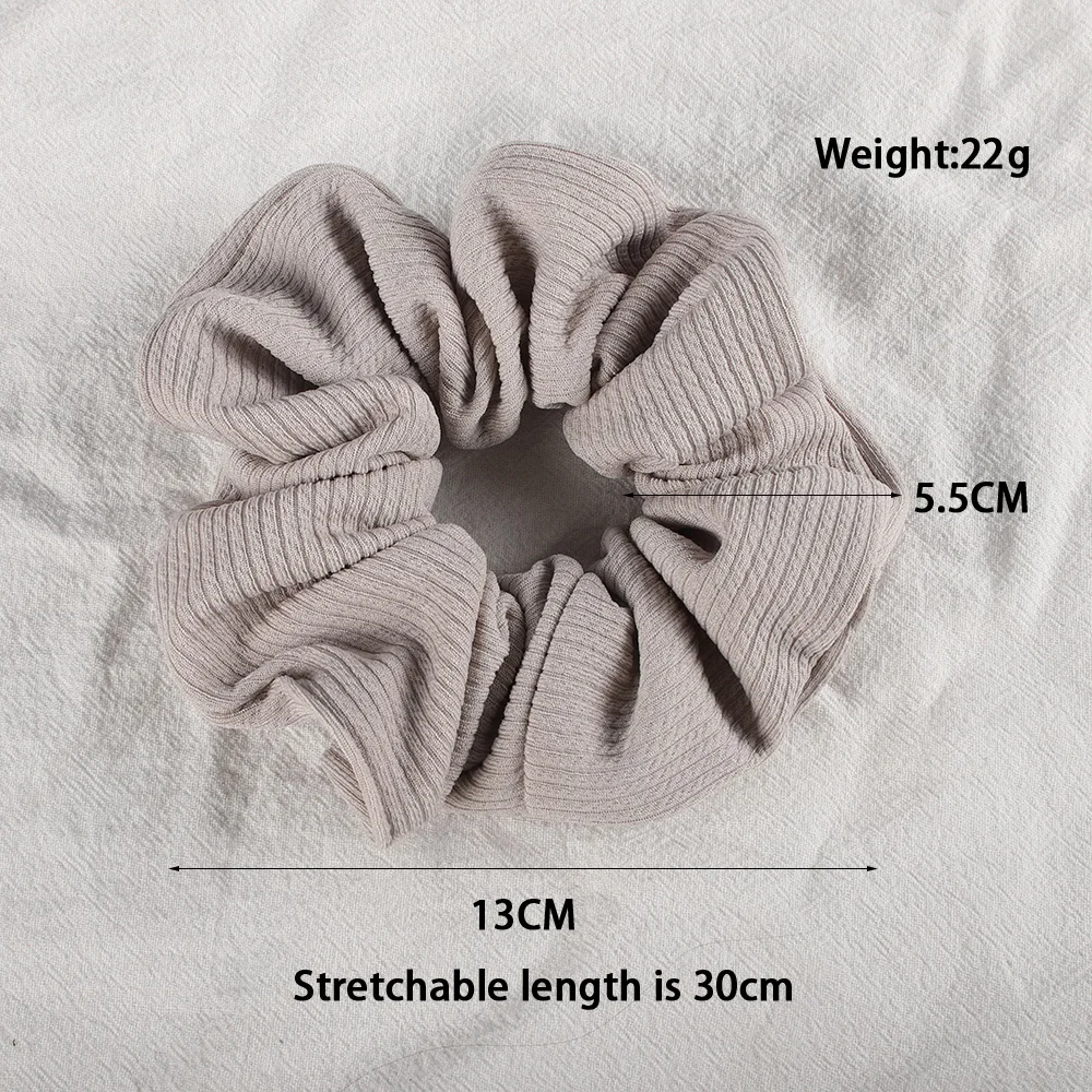 Top Trends: Winter Corduroy Knitted Large Scrunchies Elastic Hair Bands Women Girls Stripe Fabric Ponytail Holder Hair Ties Hair Accessories Shoppable Styles - Image 5