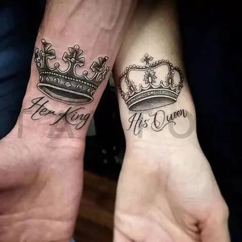 Top Trends: Small Crown Queen Waterproof Temporary Tattoo Stickers Faux Tatouage Pour Femme Wrist Sexy Cool Art Fashion Fake Tattoo Adesivos Shoppable Styles