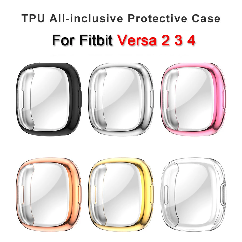 Top Trends: Screen Protector Case For Fitbit Versa 2 / Versa 3 / Versa 4 Soft TPU Full Cover Plated Bumper Shell For Fitbit Sense 2 / Sense Case Shoppable Styles