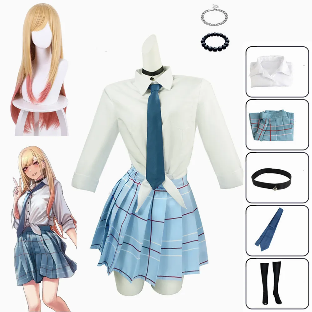 Top Trends: Anime My Dress Up Darling Marin Kitagawa Cosplay Costume JK Uniform Bracelet Skirt Outfits Event Carnival Suit Cosplay Costumes Shoppable Styles