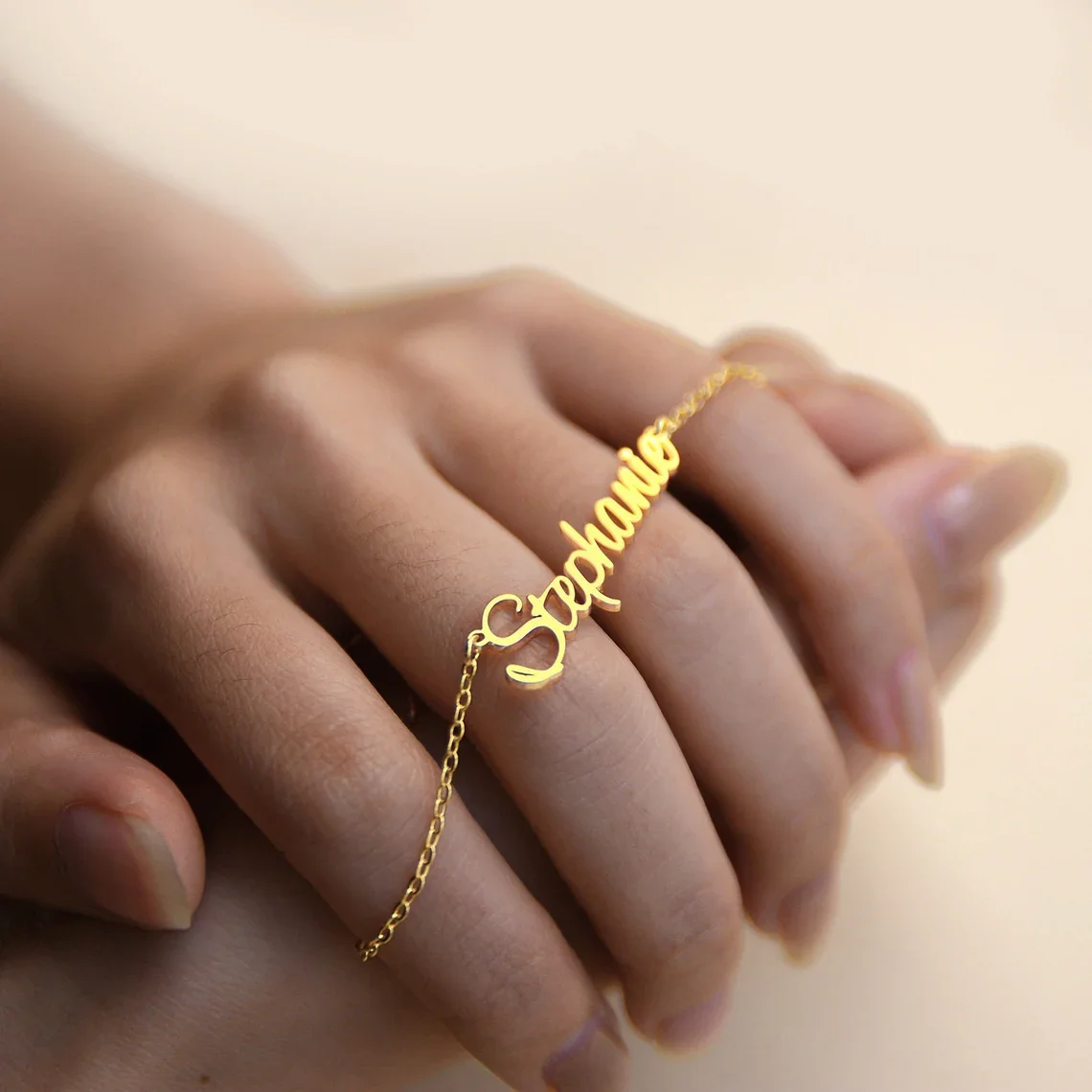 Top Trends: Custom Name Bracelet For Women Any Font With Gold Stainless Steel Bracelet Necklace Best Friend Perfect Birthday Gift Shoppable Styles