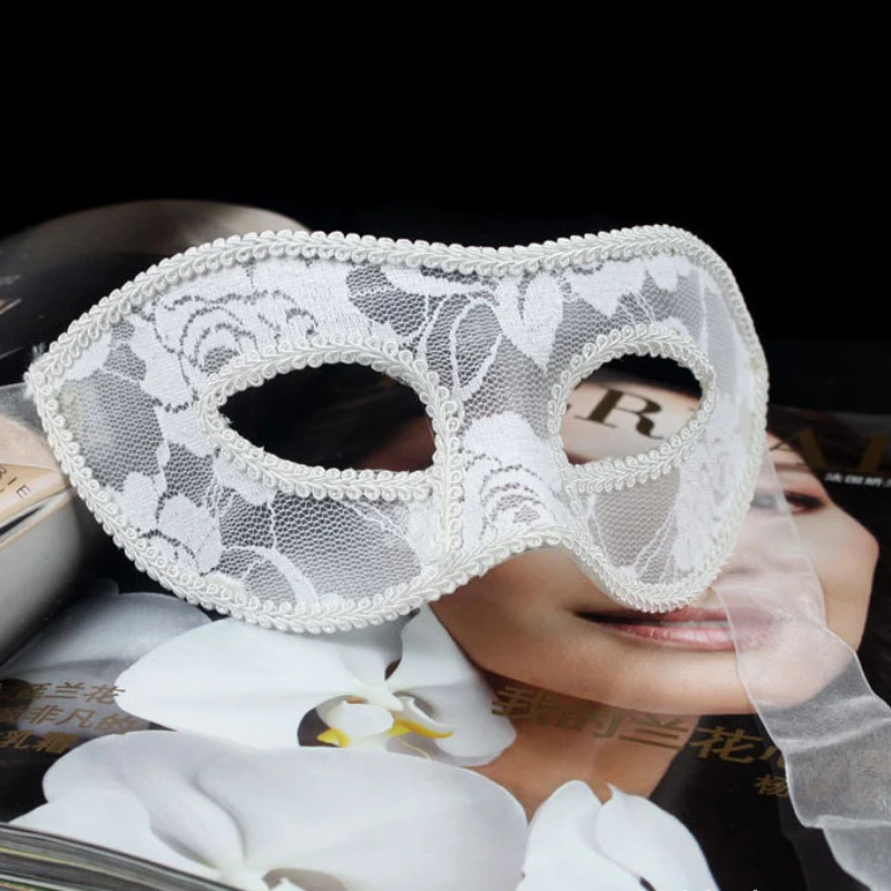 Top Trends: Sexy Lady Black White Red Lace Mask Translucency Half Face Masks Masquerade Party Dance Costume Party Eye Mask Shoppable Styles - Image 2