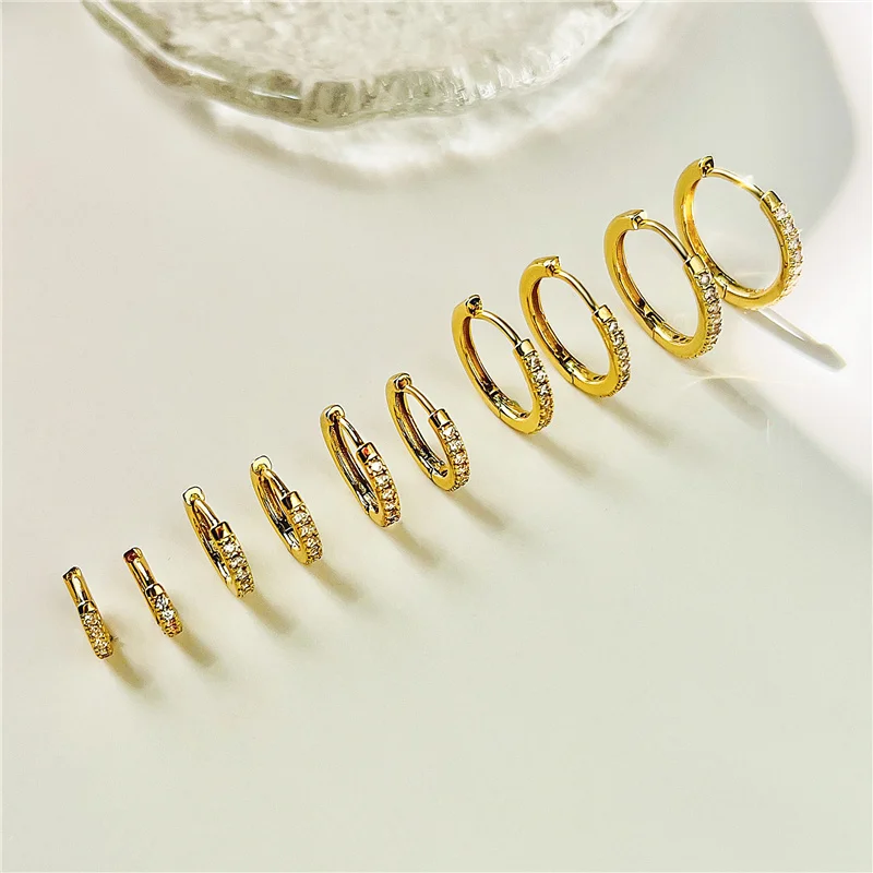 Top Trends: HECHENG，Small Hoop Earrings For Women Fashion Gold Color Metal Circle Tiny Hoops Huggie Ear Buckle Jewelry Shoppable Styles