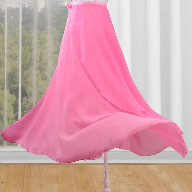 Top Trends: TONEKIN Long Wrap Ballet Skirt Women Lyrical Chiffon Ballet Dress Skirts Ladies Girls Dance Foil Shoppable Styles