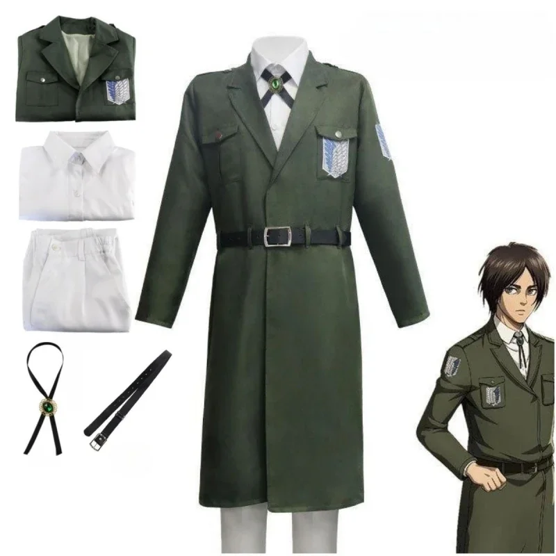 Top Trends: Attack Titan Role-playing Clothes For Men And Women Shingeki No Kyojin Reconnaissance Legionary Green Jacket Jacket Windbreaker Shoppable Styles