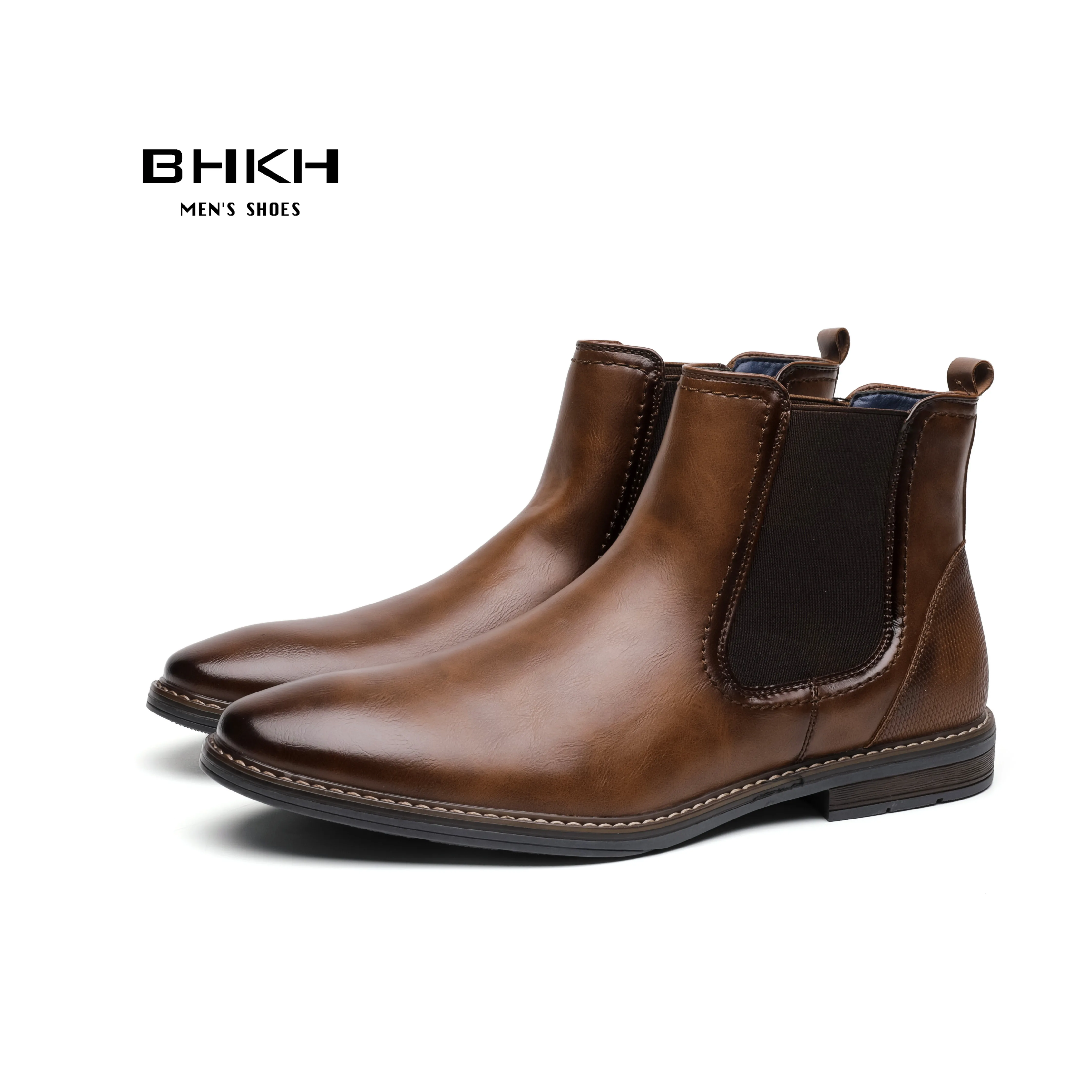 Top Trends: BHKH 2022 Men Chelsea Boots New Men Winter Boots Fashion Ankle Boots Smart Business Dress Shoes Formal Man Shoes Shoppable Styles