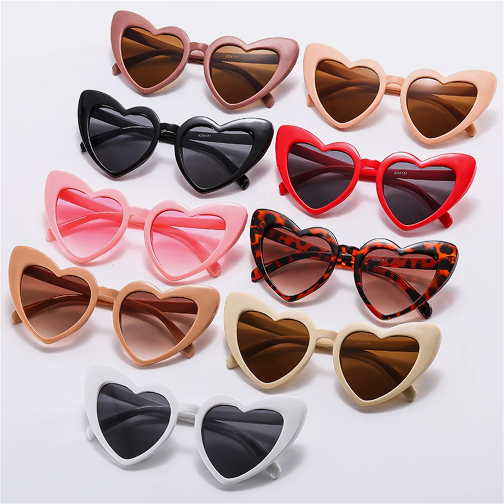 Top Trends: Kids Love Heart Shaped Sunglasses Vintage Baby Boys Girls Love Frame Sun Glasses Oculos De Sol UV400 Street Beat Baby Girls Glas Shoppable Styles