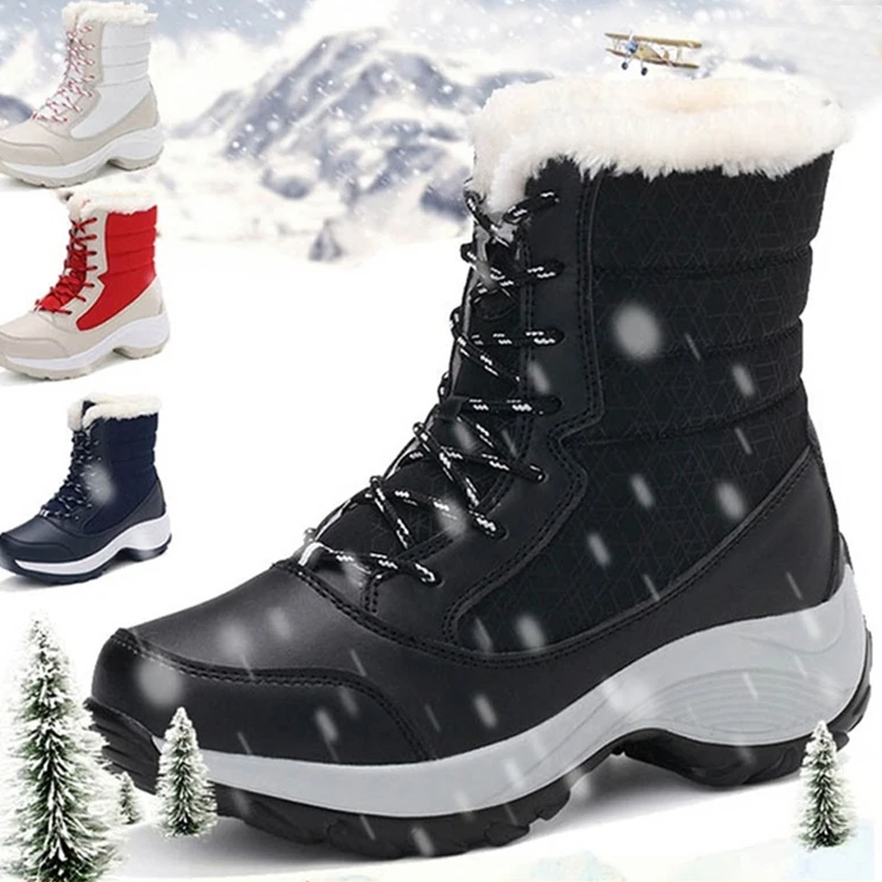 Top Trends: Snow Boots Plush Warm Ankle Boots For Women Winter Shoes Waterproof Boots Women Female Winter Shoes Booties Botas Mujer Shoppable Styles