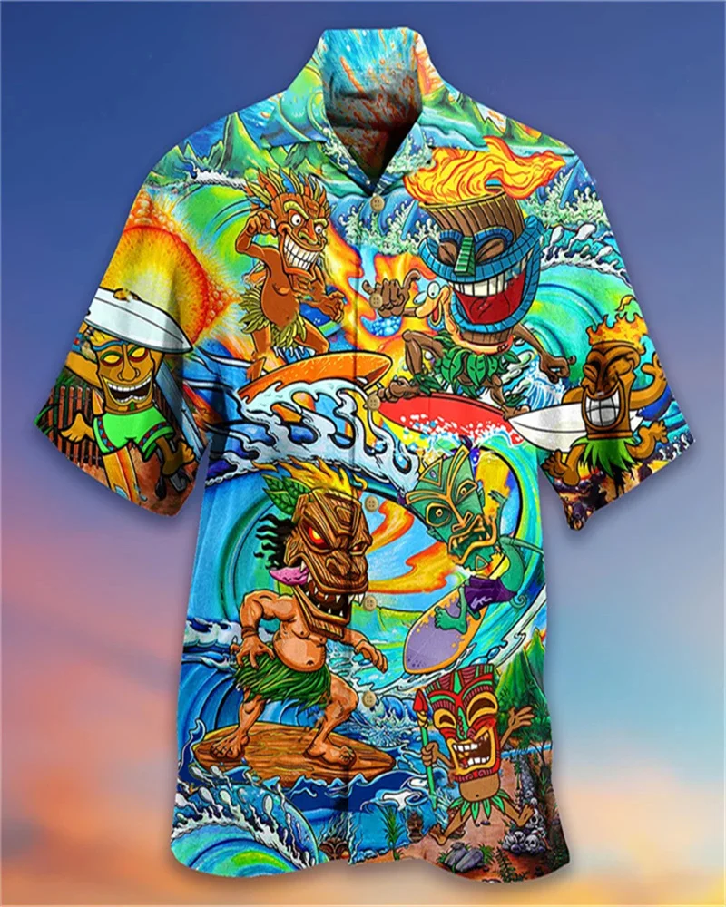 Top Trends: The New Loose Breathable 3D Print Trendy Cool Fashion Hawaiian Shirts Beach Party Tops Short Sleeves Summer Men&#039;s Shirts Men Shoppable Styles