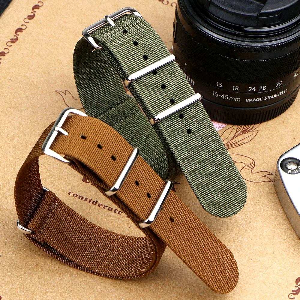 Top Trends: Ribbed Watch Strap 20mm 22mm 18mm Rugged Nylon Military Straps Retro Watchband Braid Ballistic Fabric Bands Shoppable Styles