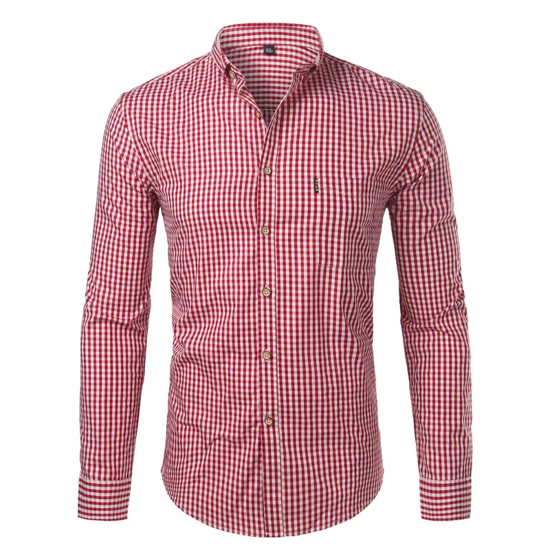 Top Trends: Men Small Plaid Shirt Long Sleeve 100% Cotton Mens Dress Shirts Casual Button Down Business Homme Chemise Camisa Masculina 4XL Shoppable Styles - Image 2