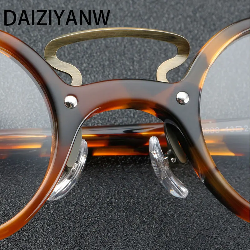 Top Trends: Vintage Round Acetate Optical Glasses Frames Men Handmade High-Grade Glasses Women Round Punk Eyeglasses Shoppable Styles - Image 5