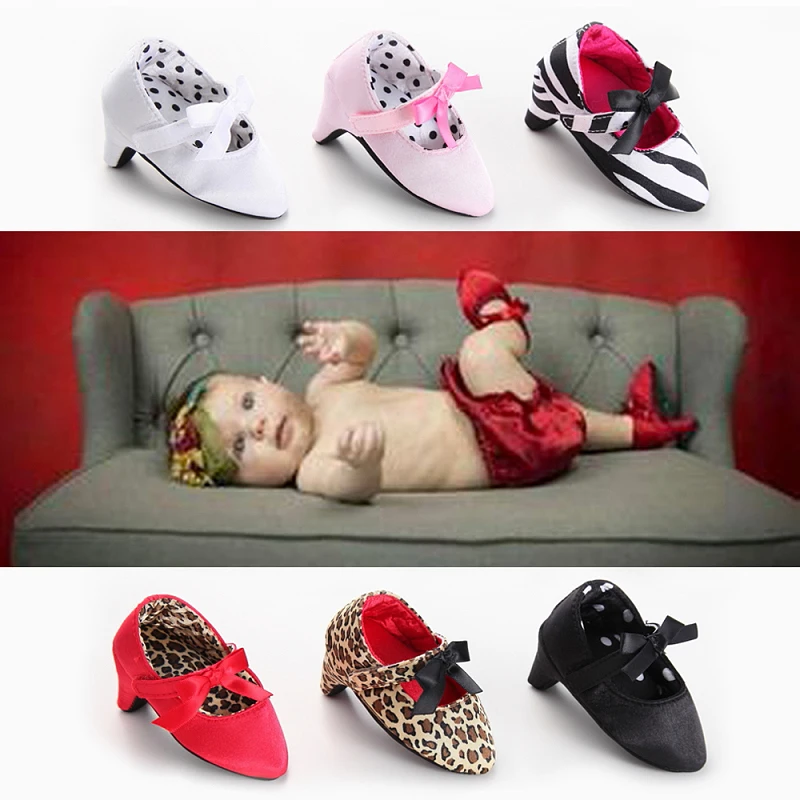 Top Trends: 2022 New Infant Newborn Baby Girl High Heels Shoes Princess Bow First Birthday Party Shoes Photo Props Shoes 0-12M Shoppable Styles