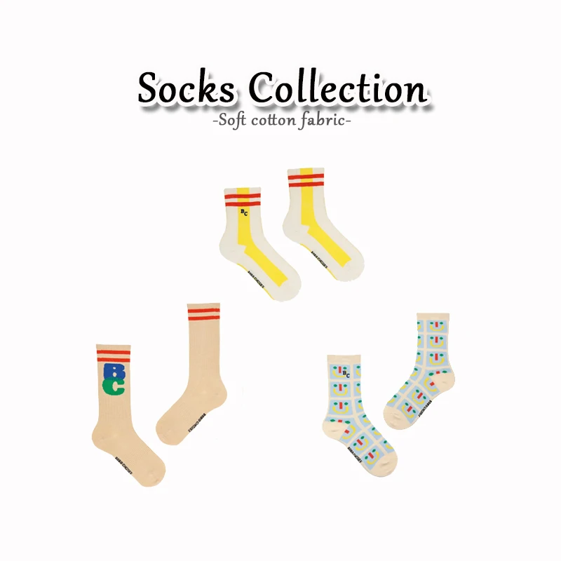 Top Trends: 2023 INS BC Summer Girls' Korean Cute Versatile Contrast Letter Children's Socks Shoppable Styles