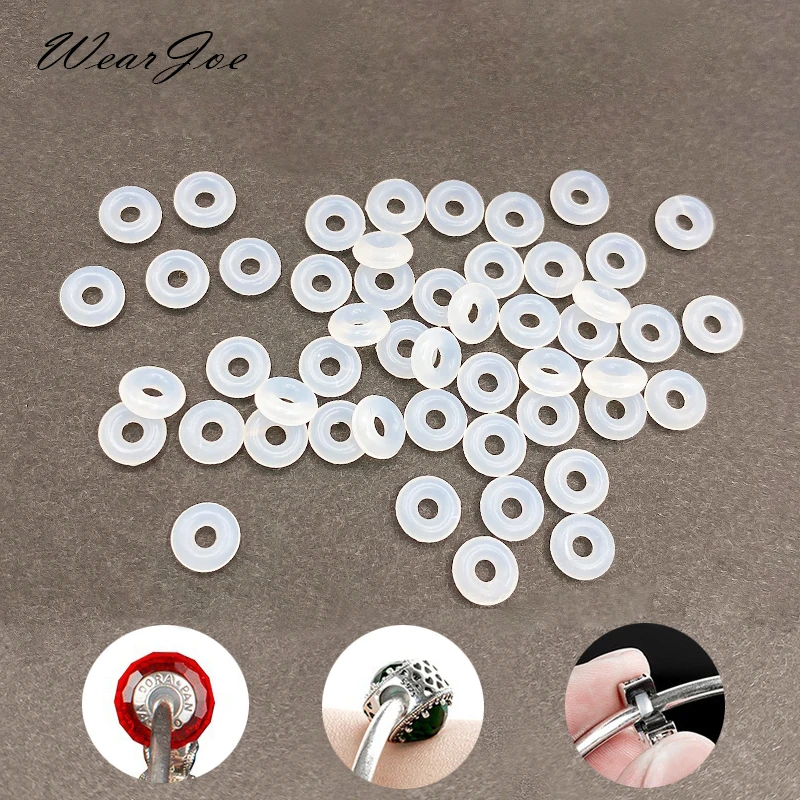 Top Trends: Silicone Pandora Charm Beads Spacers Bracelet Clip Lock Stopper Snake Chain Necklace Antiskid Locating Ring For Jewelry Making Shoppable Styles