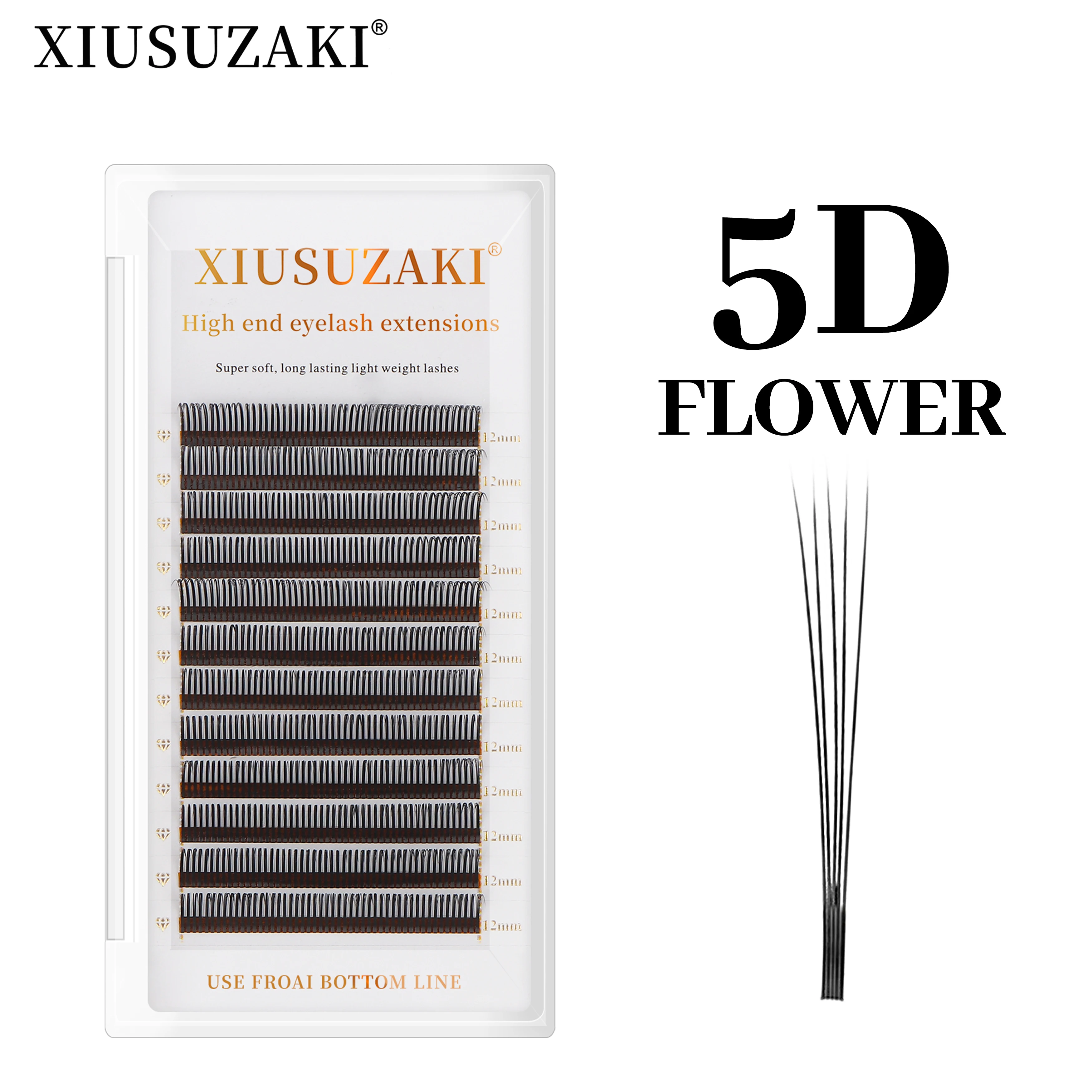 Top Trends: XIUSUZAKI 5D Flower Fairy Flora Lashes Cluster Classic Individual Eyelash Extension LashesMatte Black Professional Soft Natural Shoppable Styles