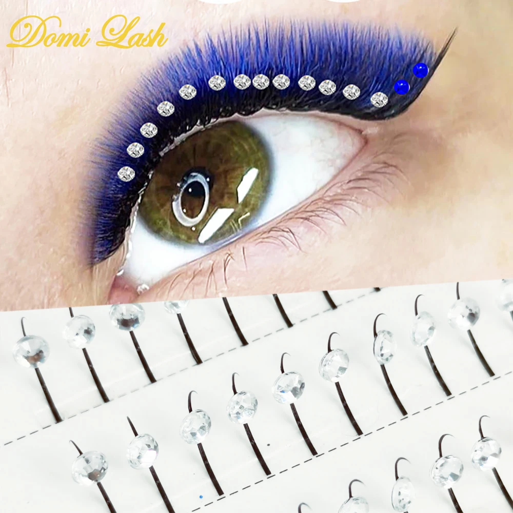 Top Trends: Domi Mix Color Diamond Eyelash Extensions Glitter Spikes Fairy Individual Lashes Faux Mink Cilios Beauty Health Makeup Tools Shoppable Styles