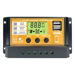 MPPT 10A 20A 30A  Solar Charge Controller 12V 24V Solar Panel PV Charging