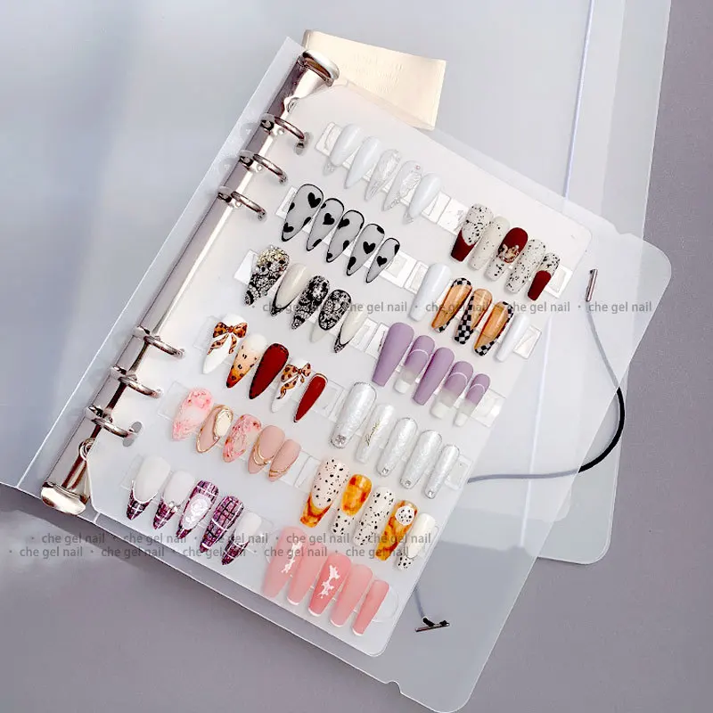 Top Trends: 2022 New Nail Art Piece Storage Book Large Capacity Exhibition Photo Album Card Clip Display Board DIY Simple Album Storage Book Shoppable Styles