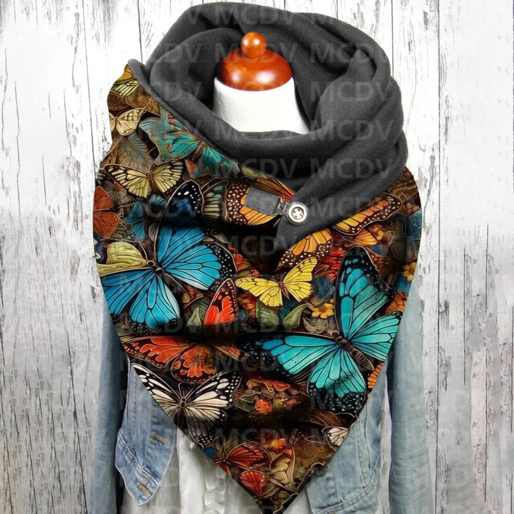 Top Trends: Retro Butterfly 3D Printed Casual Scarf And Shawl For Women Warm And Comfortable Scarf 01 Shoppable Styles