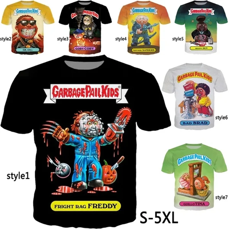 Top Trends: Funny Cartoon Garbage Pail Kids T Shirt Men Women 3D Print Short Sleeve Harajuku Style Streetwear Tops Streetwear Loose Tees Top Shoppable Styles