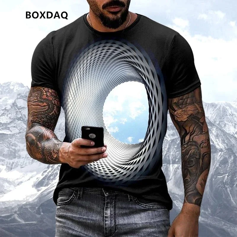 Top Trends: Abstract Pattern 3d Print Men's Fashion T-Shirts Summer Short Sleeve Street Male Tees 6XL Plus Size Man Clothing Casual Tops Shoppable Styles