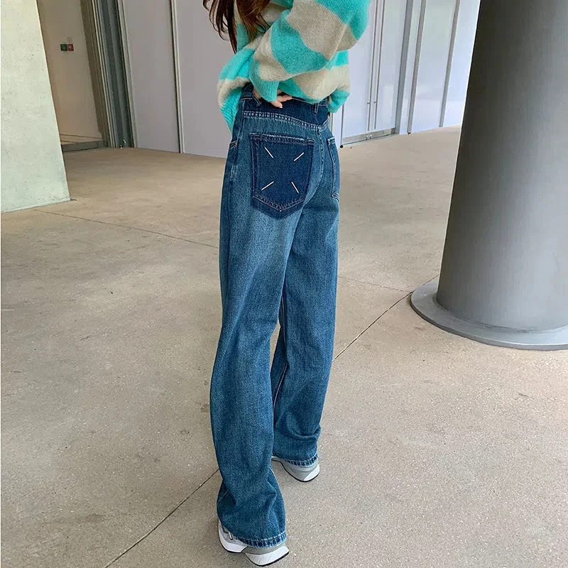 Top Trends: Y2k Women's Jeans Casual Blue Jeans Woman High Waist Streetwear Straight Baggy Pants Korean Fashion Denim Trend Trousers Shoppable Styles