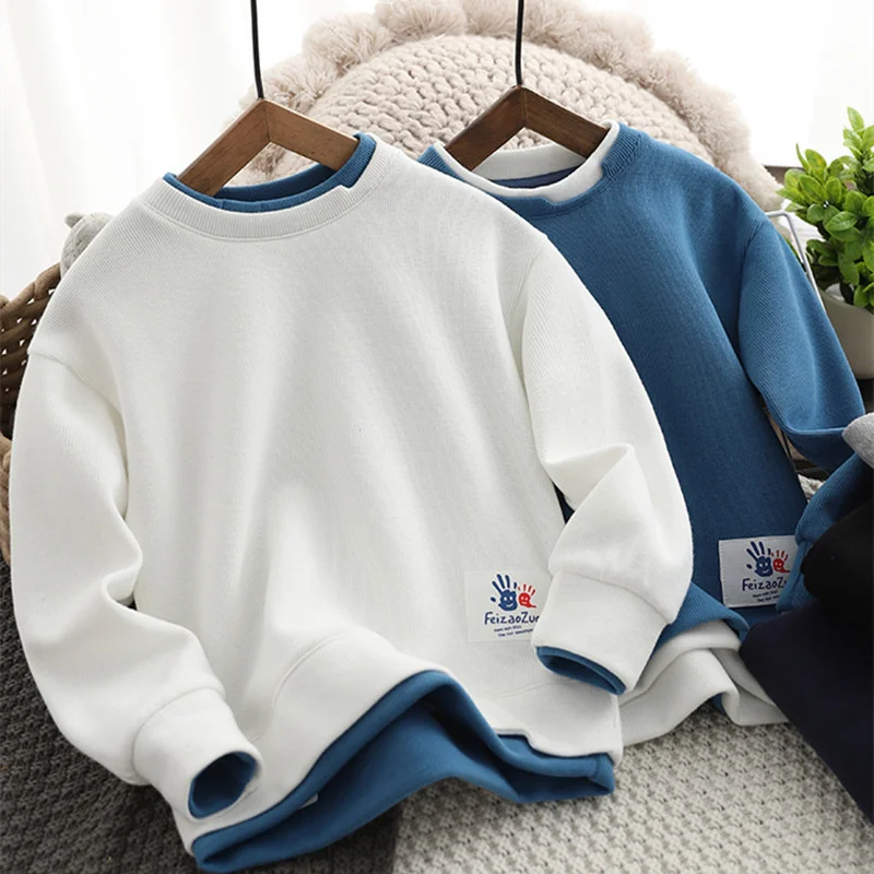 Top Trends: Boys Hoodies Sweatshirts Cotton Tops Outwear 2023 Fashion Spring Autumn Windproof Kids Teenagers Children&#039;s Clothing Shoppable Styles