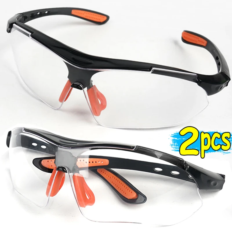 Top Trends: Safety Goggles Cycling Windproof Vented HD Eye Glasses Work Lab Laboratory Motorcycle Safety Sandproof Protective Glass Goggle Shoppable Styles