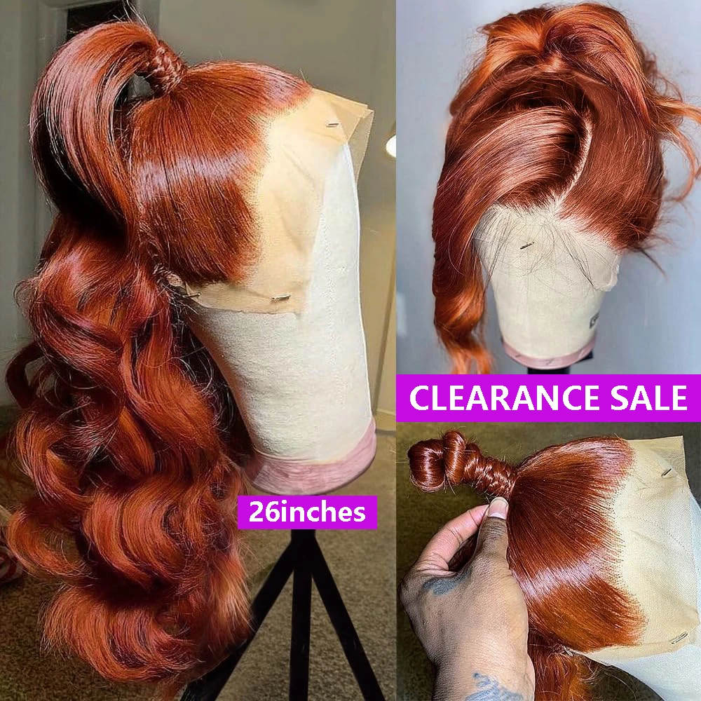 Top Trends: Reddish Brown Body Wave Lace Front Wig 13x6 13x4 HD Transparent Lace Frontal Wigs Pre Plucked Closure Wig For Women 180% Density Shoppable Styles