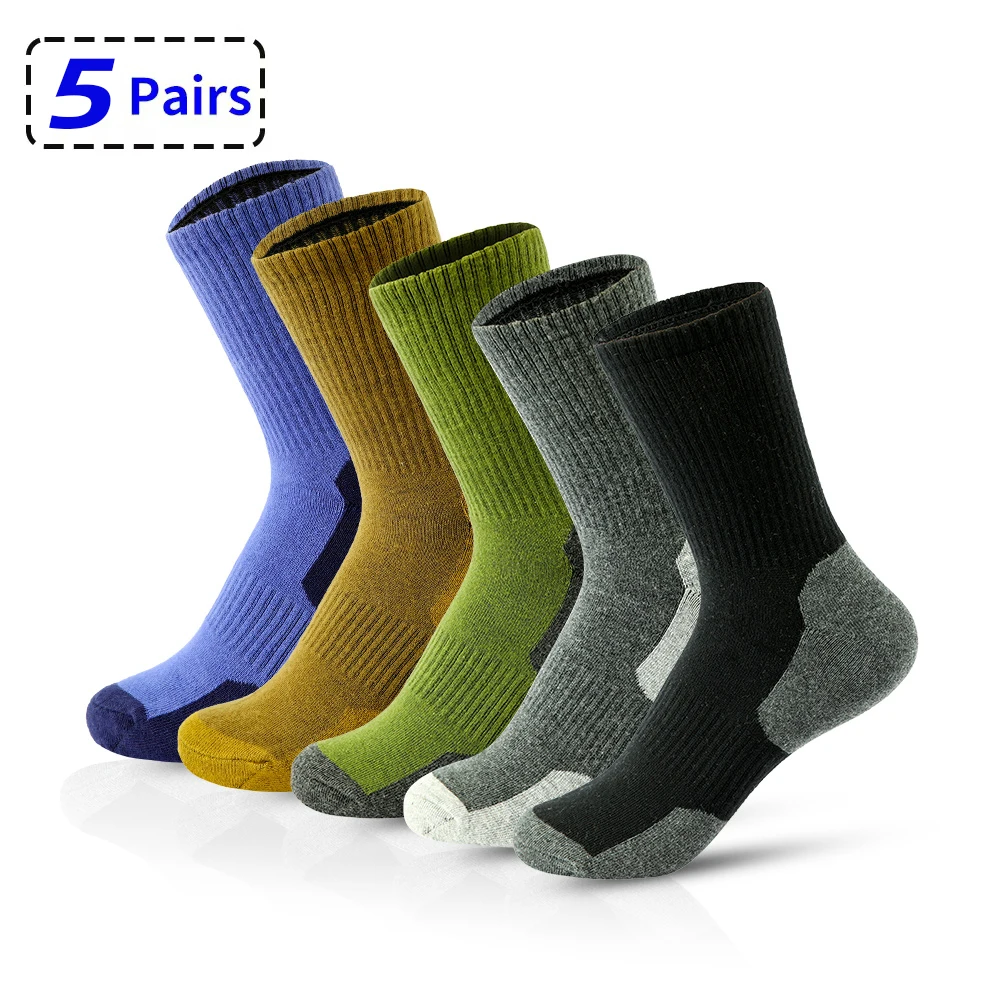 Top Trends: Men Socks Cotton Breathable Long Business Harajuku Socks Solid Gentleman Sox Sokken Outdoor Sports 5 Pairs / Lot Socks Gift Shoppable Styles